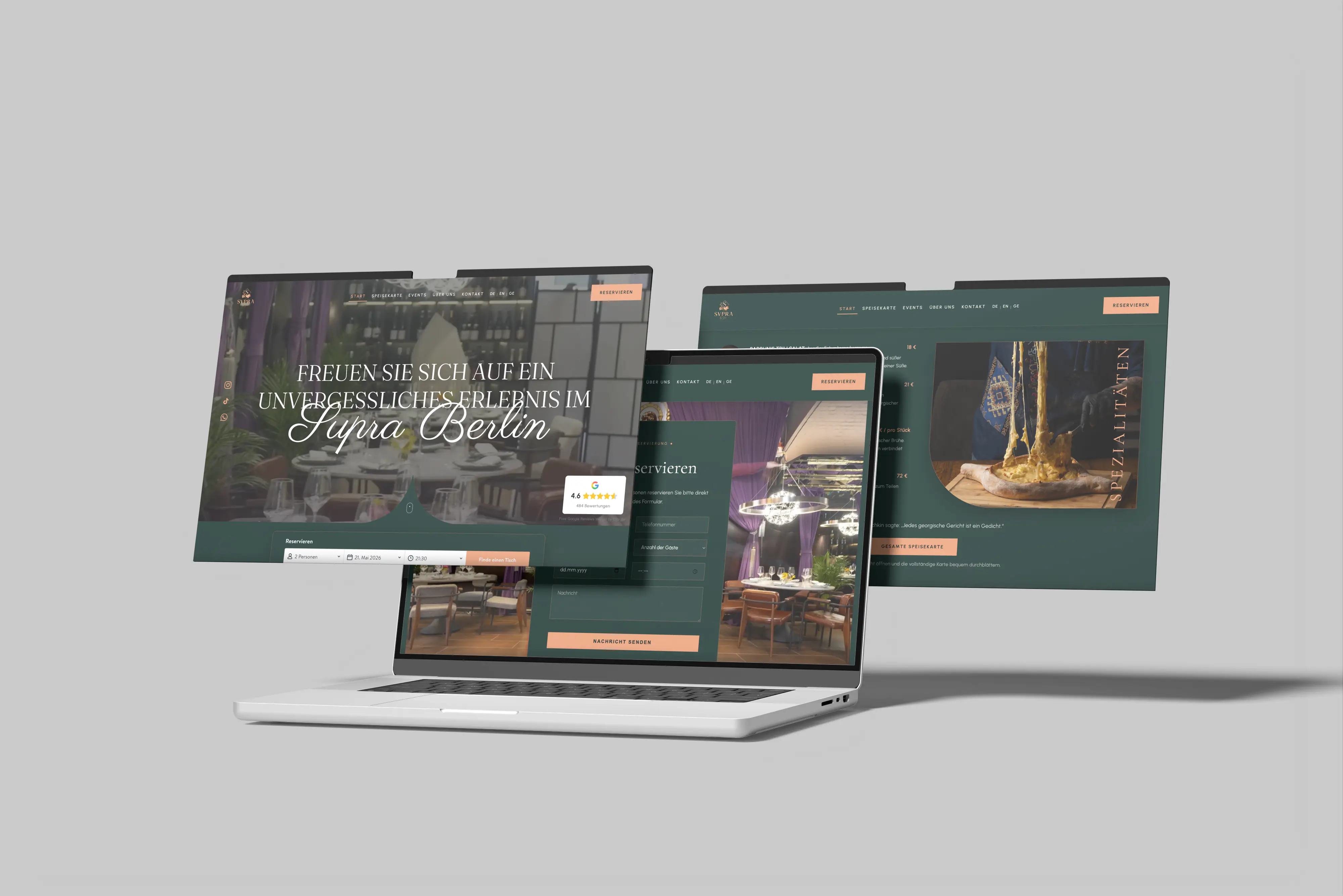 Restaurant Webseite - Bestelldienst Webdesign Berlin